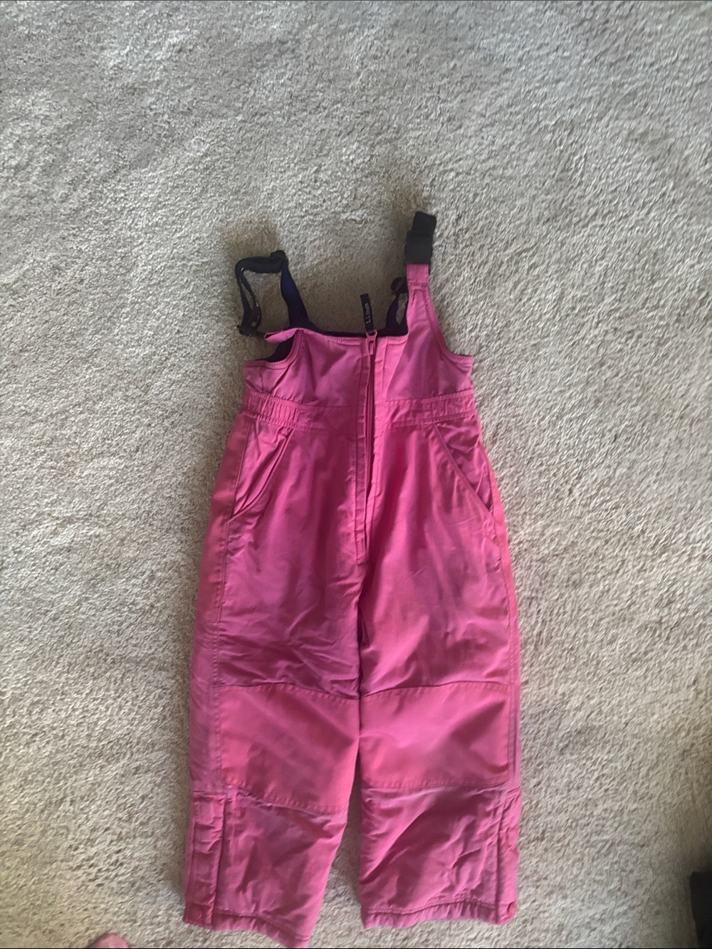 L.L. Bean Girls Pink Snow Overalls